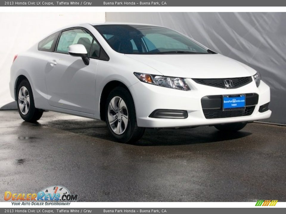 2013 Honda Civic LX Coupe Taffeta White / Gray Photo #1