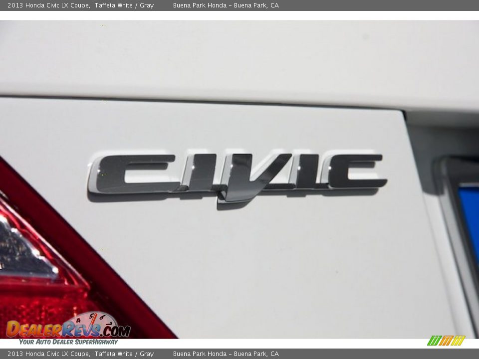 2013 Honda Civic LX Coupe Taffeta White / Gray Photo #3