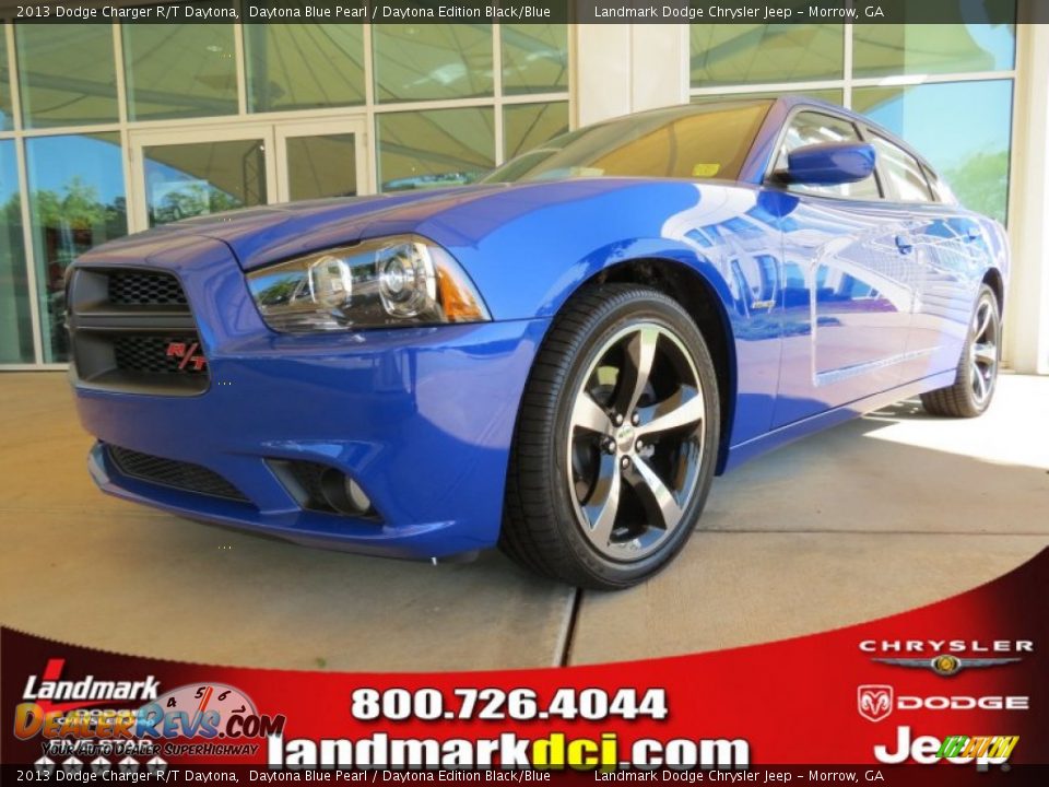 2013 Dodge Charger R/T Daytona Daytona Blue Pearl / Daytona Edition Black/Blue Photo #1