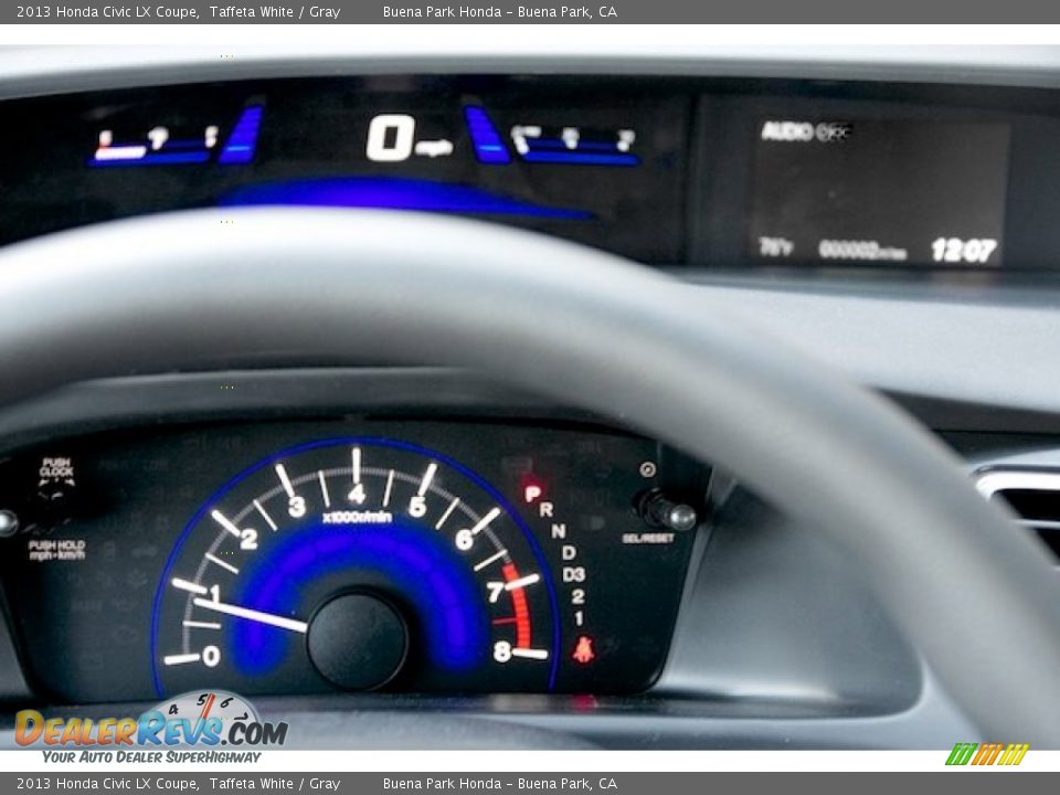 2013 Honda Civic LX Coupe Taffeta White / Gray Photo #14