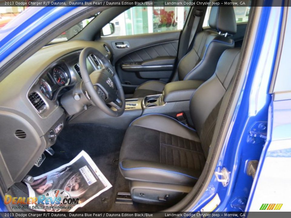 Daytona Edition Black/Blue Interior - 2013 Dodge Charger R/T Daytona Photo #6