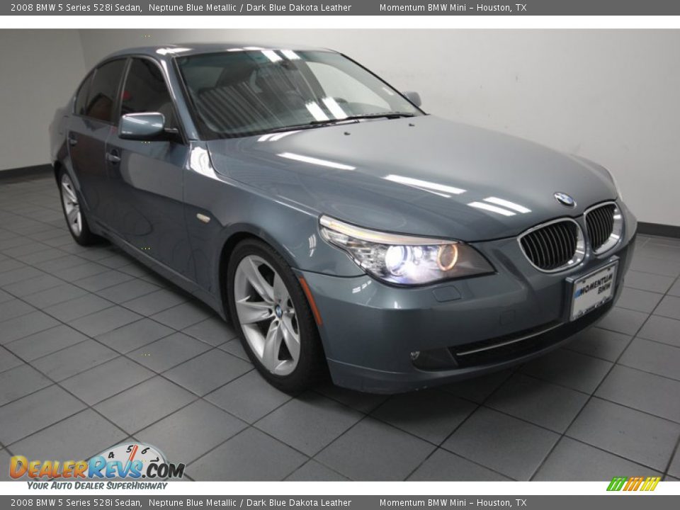 2008 BMW 5 Series 528i Sedan Neptune Blue Metallic / Dark Blue Dakota Leather Photo #1
