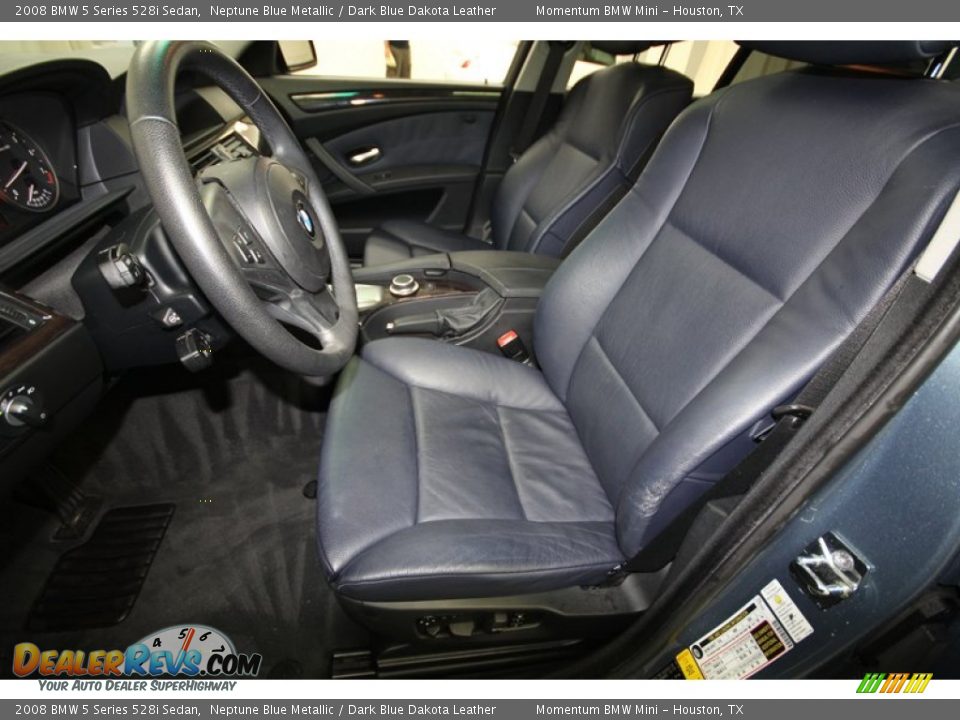 Dark Blue Dakota Leather Interior - 2008 BMW 5 Series 528i Sedan Photo #3