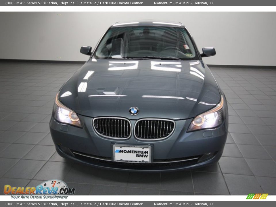 2008 BMW 5 Series 528i Sedan Neptune Blue Metallic / Dark Blue Dakota Leather Photo #6