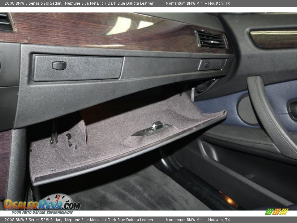 2008 BMW 5 Series 528i Sedan Neptune Blue Metallic / Dark Blue Dakota Leather Photo #18