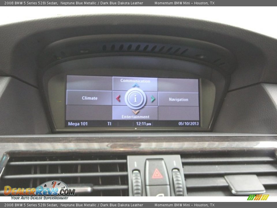 2008 BMW 5 Series 528i Sedan Neptune Blue Metallic / Dark Blue Dakota Leather Photo #20