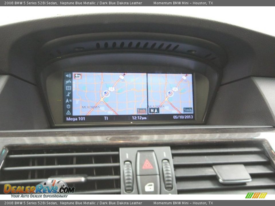 2008 BMW 5 Series 528i Sedan Neptune Blue Metallic / Dark Blue Dakota Leather Photo #21