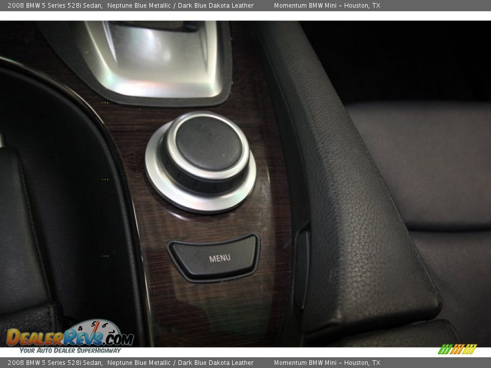 2008 BMW 5 Series 528i Sedan Neptune Blue Metallic / Dark Blue Dakota Leather Photo #24