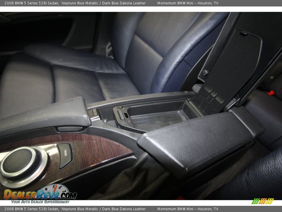 2008 BMW 5 Series 528i Sedan Neptune Blue Metallic / Dark Blue Dakota Leather Photo #25