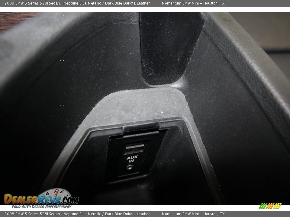 2008 BMW 5 Series 528i Sedan Neptune Blue Metallic / Dark Blue Dakota Leather Photo #26