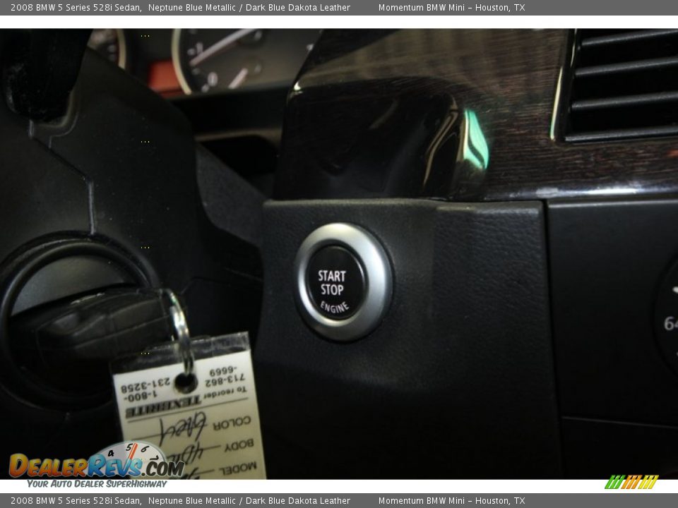 2008 BMW 5 Series 528i Sedan Neptune Blue Metallic / Dark Blue Dakota Leather Photo #27
