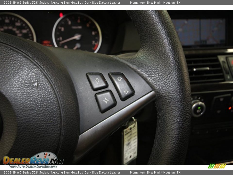 2008 BMW 5 Series 528i Sedan Neptune Blue Metallic / Dark Blue Dakota Leather Photo #28