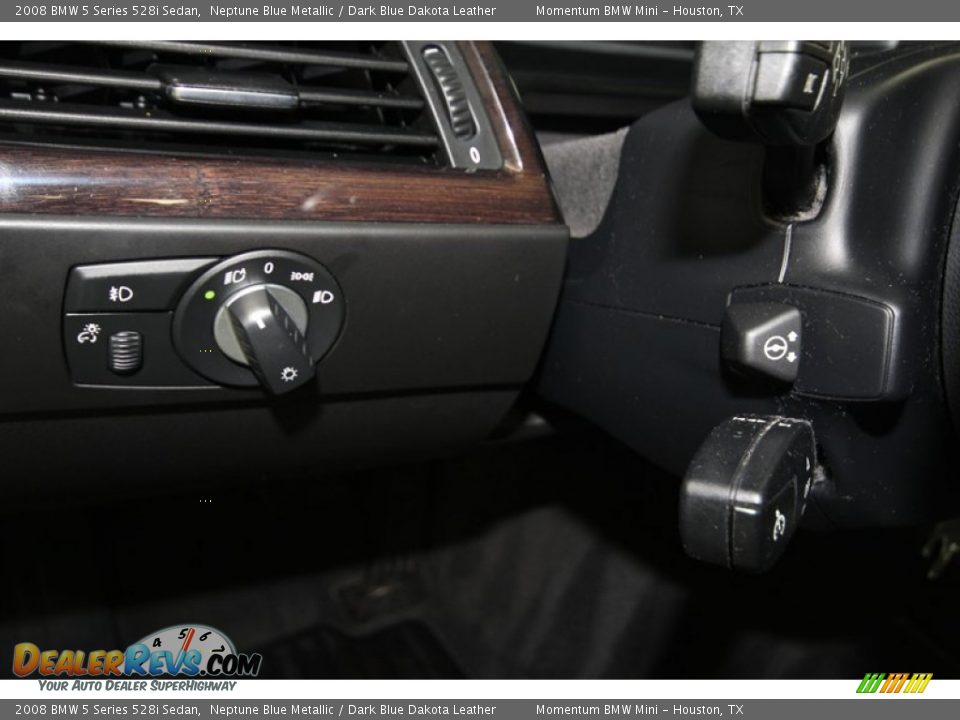 2008 BMW 5 Series 528i Sedan Neptune Blue Metallic / Dark Blue Dakota Leather Photo #30