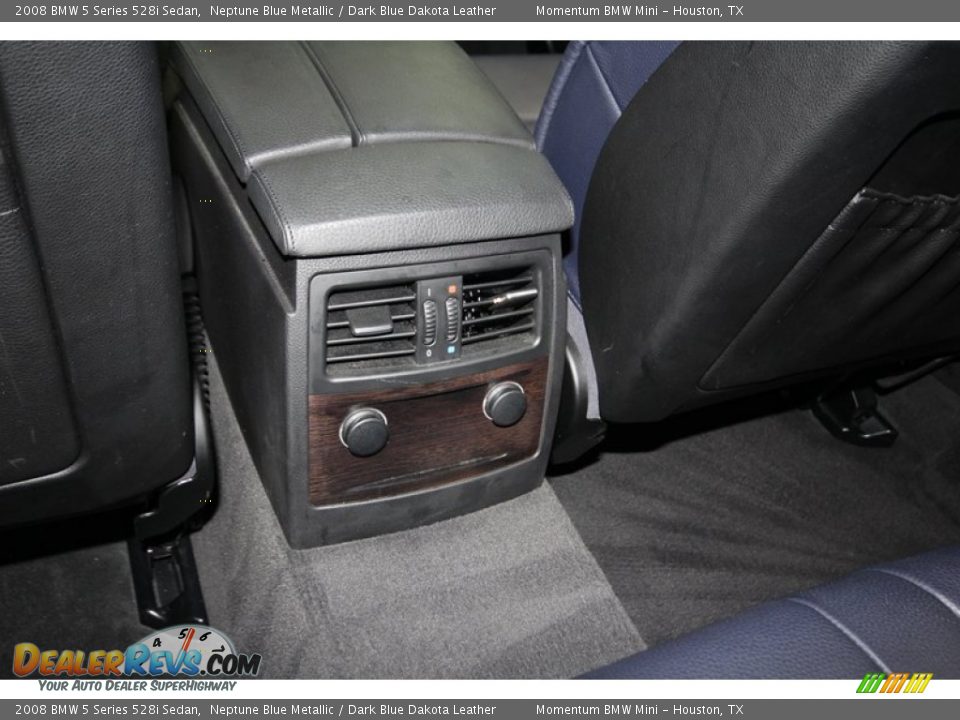 2008 BMW 5 Series 528i Sedan Neptune Blue Metallic / Dark Blue Dakota Leather Photo #34
