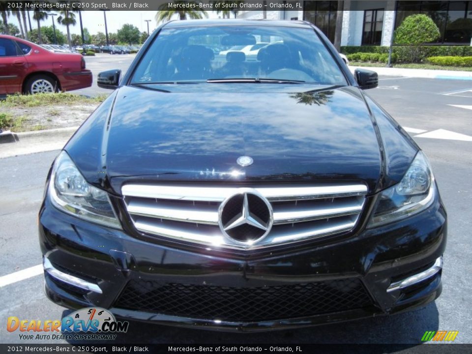 2012 Mercedes-Benz C 250 Sport Black / Black Photo #2