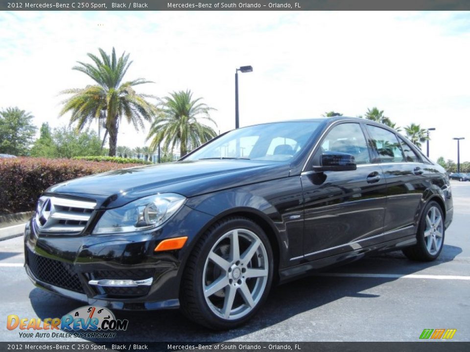 2012 Mercedes-Benz C 250 Sport Black / Black Photo #3