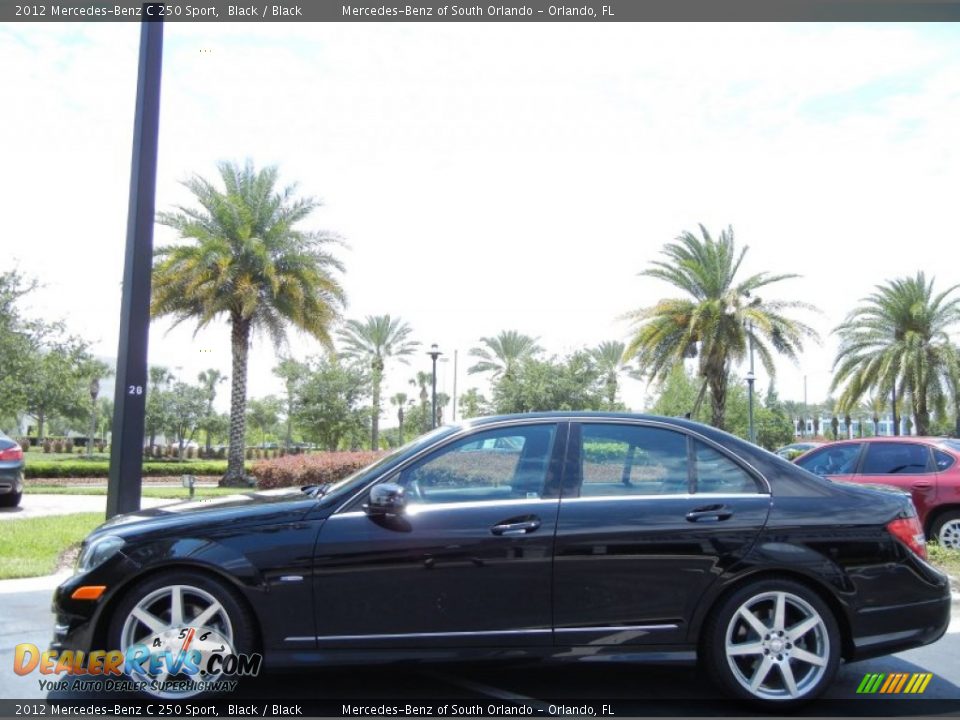 2012 Mercedes-Benz C 250 Sport Black / Black Photo #4