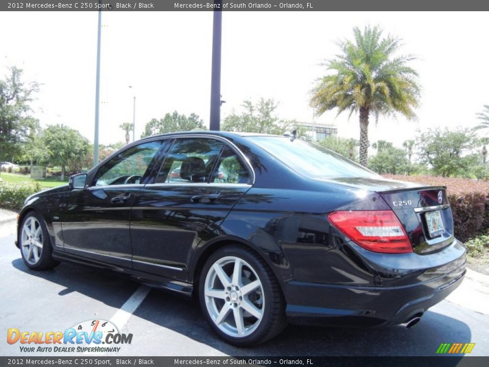 2012 Mercedes-Benz C 250 Sport Black / Black Photo #5
