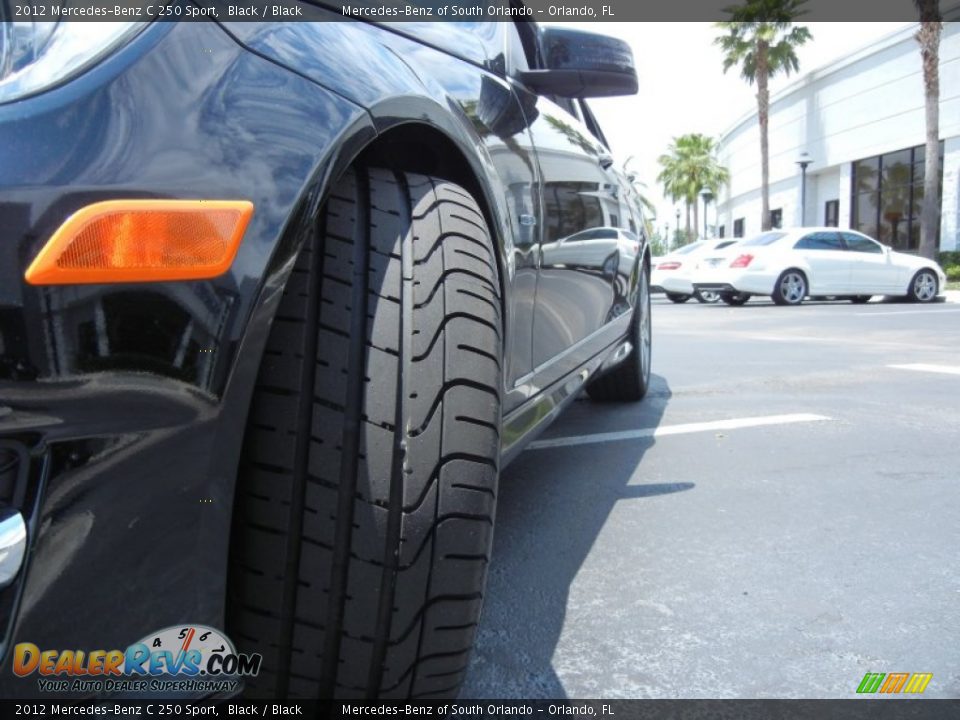 2012 Mercedes-Benz C 250 Sport Black / Black Photo #11