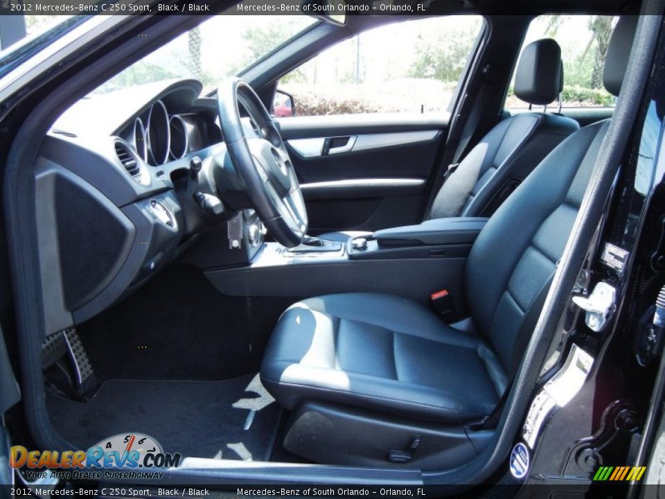 2012 Mercedes-Benz C 250 Sport Black / Black Photo #12