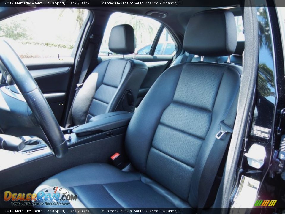 2012 Mercedes-Benz C 250 Sport Black / Black Photo #13