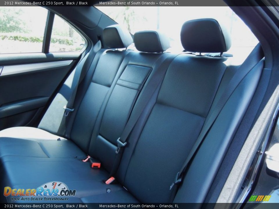2012 Mercedes-Benz C 250 Sport Black / Black Photo #16