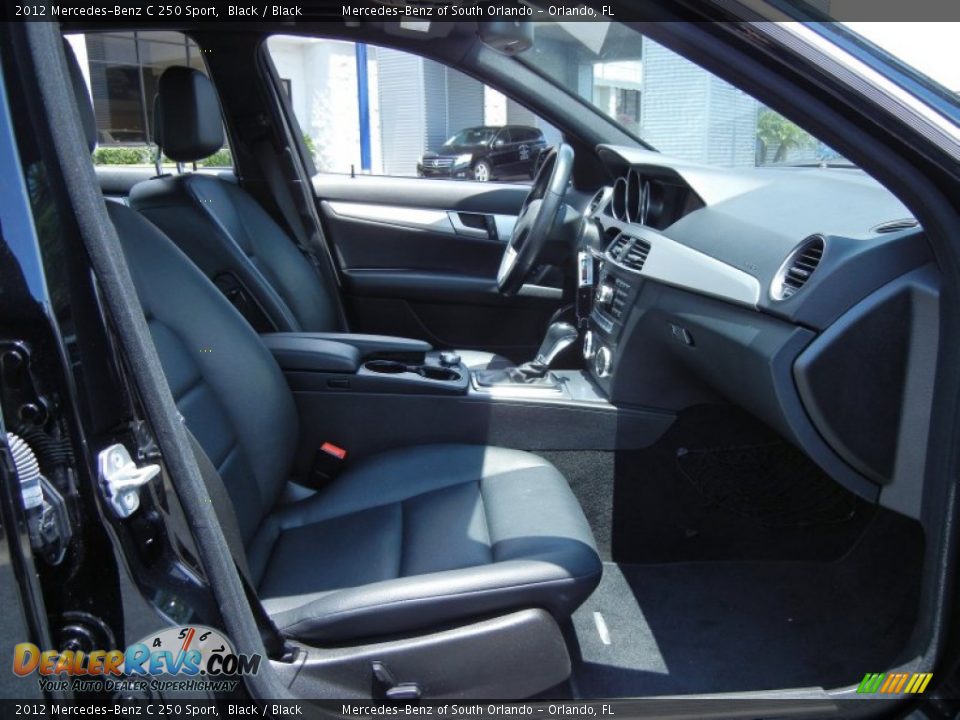 2012 Mercedes-Benz C 250 Sport Black / Black Photo #17