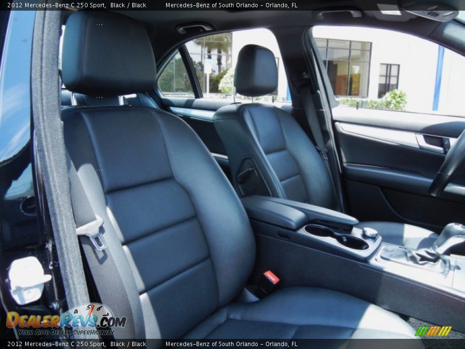 2012 Mercedes-Benz C 250 Sport Black / Black Photo #18