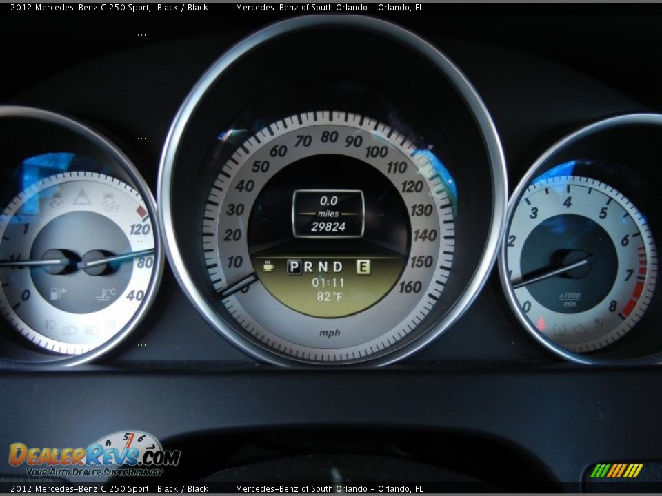 2012 Mercedes-Benz C 250 Sport Black / Black Photo #22