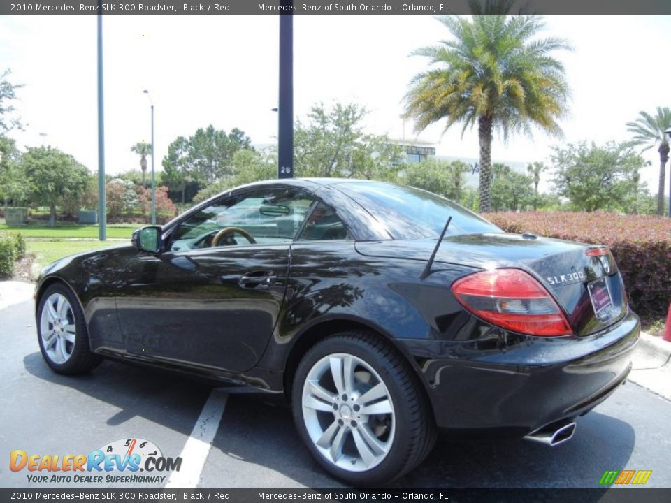 2010 Mercedes-Benz SLK 300 Roadster Black / Red Photo #5