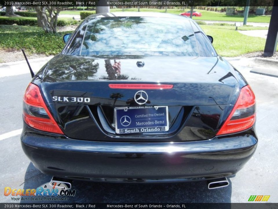 2010 Mercedes-Benz SLK 300 Roadster Black / Red Photo #6