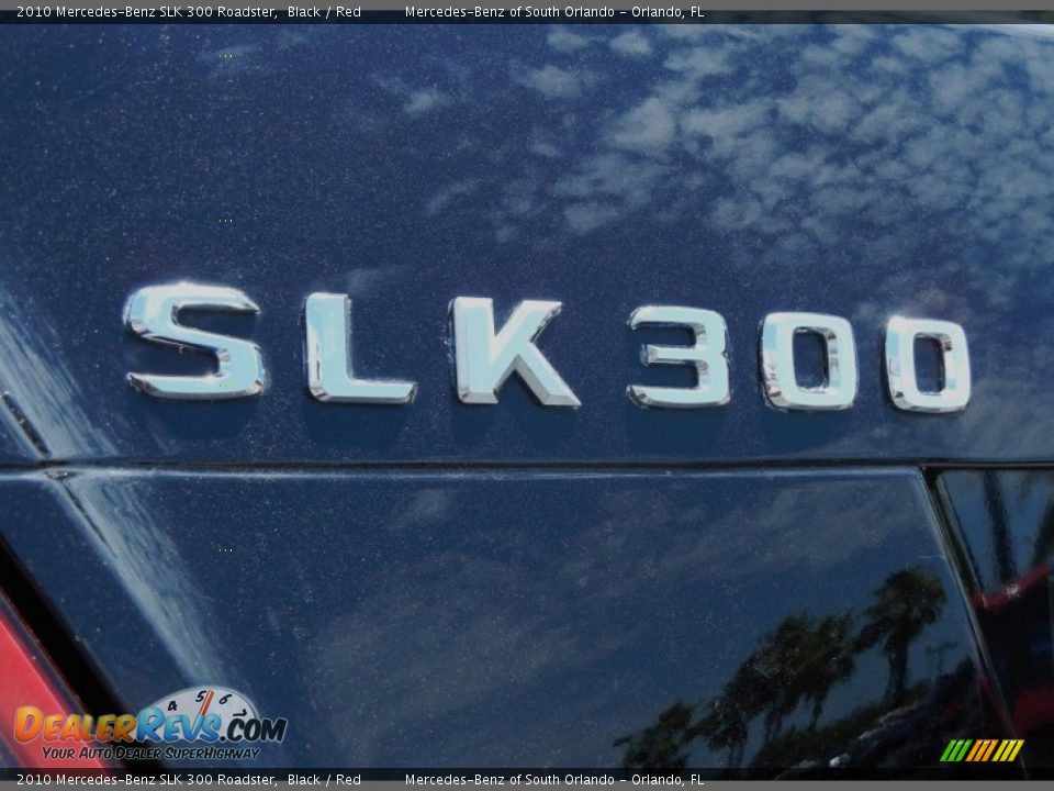 2010 Mercedes-Benz SLK 300 Roadster Black / Red Photo #14