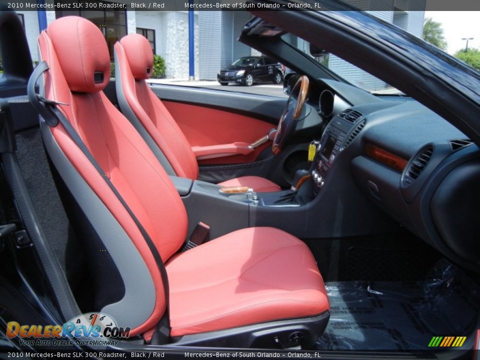 Red Interior - 2010 Mercedes-Benz SLK 300 Roadster Photo #18