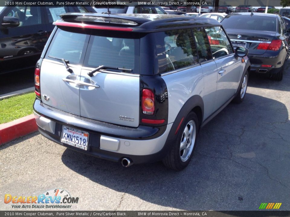 2010 Mini Cooper Clubman Pure Silver Metallic / Grey/Carbon Black Photo #1