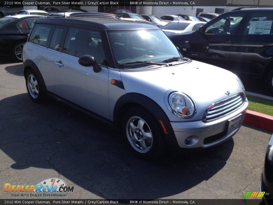 2010 Mini Cooper Clubman Pure Silver Metallic / Grey/Carbon Black Photo #4