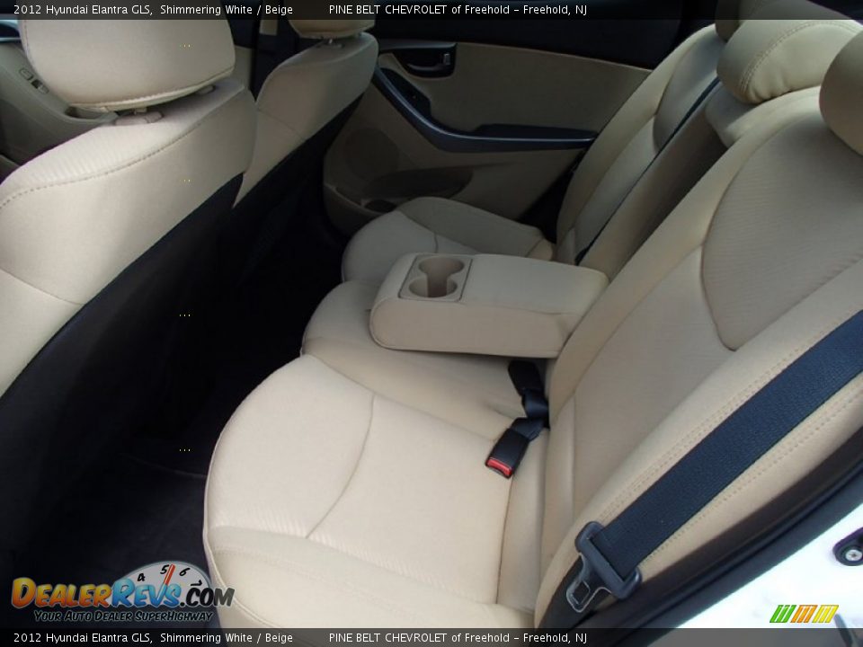 2012 Hyundai Elantra GLS Shimmering White / Beige Photo #12