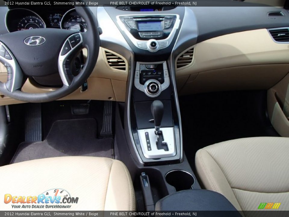2012 Hyundai Elantra GLS Shimmering White / Beige Photo #13