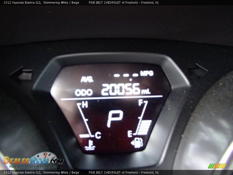 2012 Hyundai Elantra GLS Shimmering White / Beige Photo #14