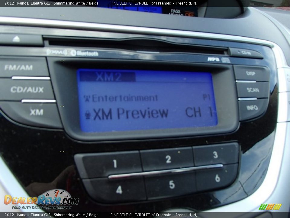2012 Hyundai Elantra GLS Shimmering White / Beige Photo #15