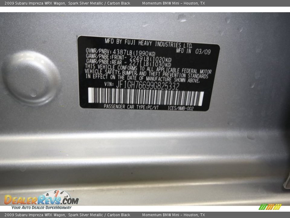 2009 Subaru Impreza WRX Wagon Spark Silver Metallic / Carbon Black Photo #9