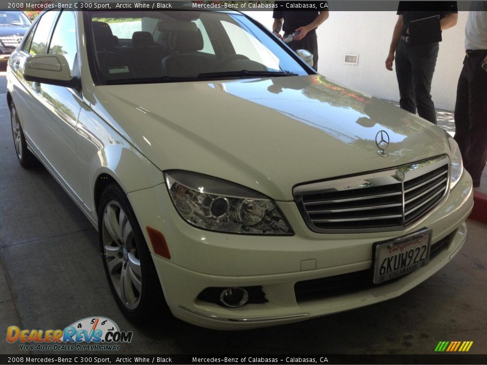 2008 Mercedes-Benz C 300 Sport Arctic White / Black Photo #1