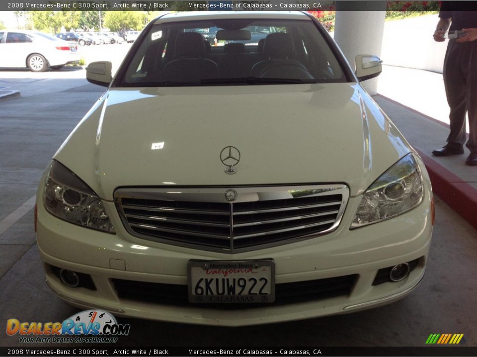2008 Mercedes-Benz C 300 Sport Arctic White / Black Photo #2