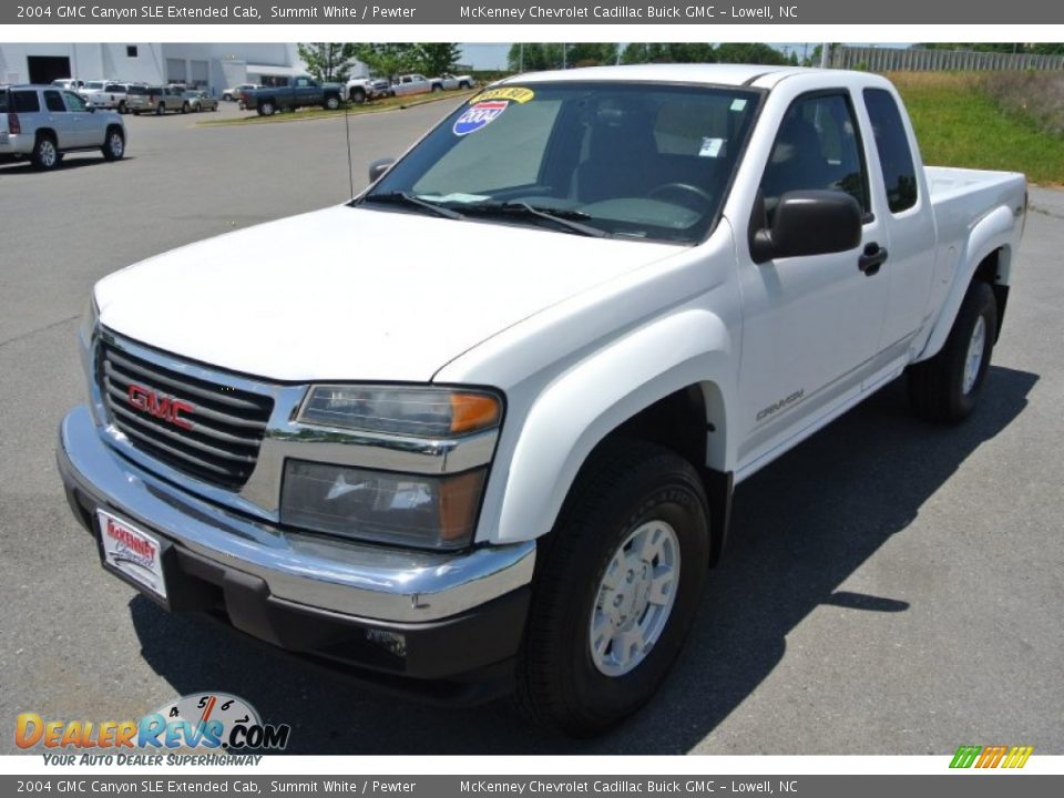 2004 GMC Canyon SLE Extended Cab Summit White / Pewter Photo #1