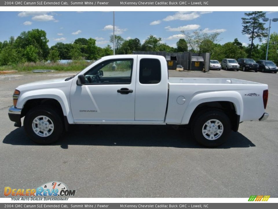 2004 GMC Canyon SLE Extended Cab Summit White / Pewter Photo #3