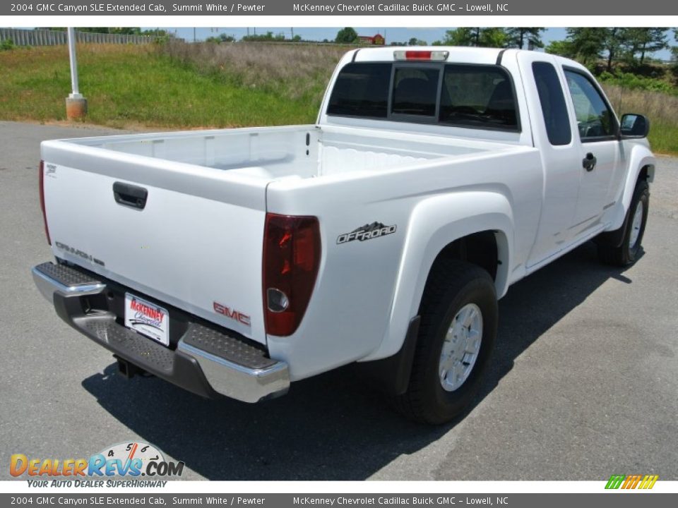 2004 GMC Canyon SLE Extended Cab Summit White / Pewter Photo #5