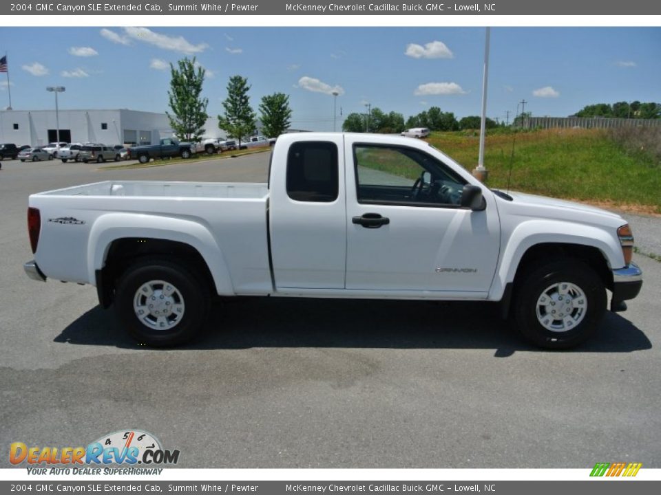 2004 GMC Canyon SLE Extended Cab Summit White / Pewter Photo #6