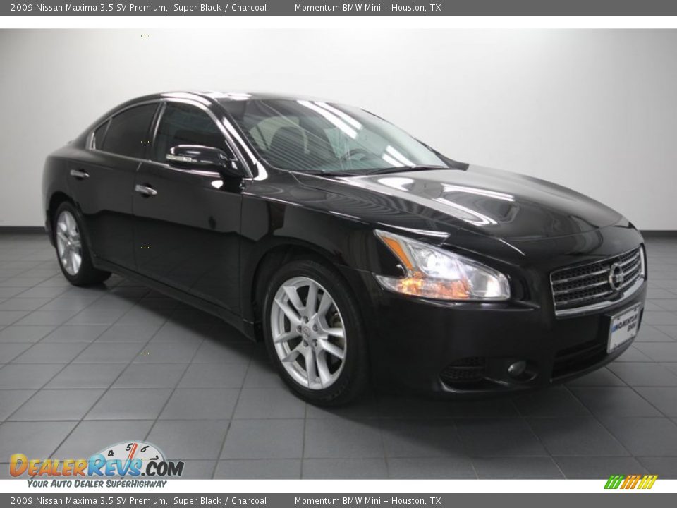 2009 Nissan Maxima 3.5 SV Premium Super Black / Charcoal Photo #1