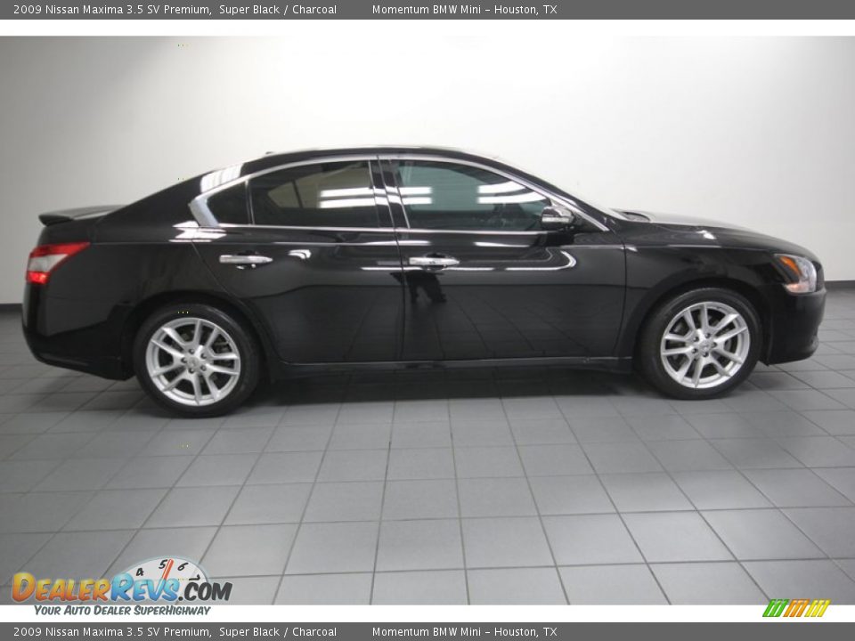 2009 Nissan Maxima 3.5 SV Premium Super Black / Charcoal Photo #9