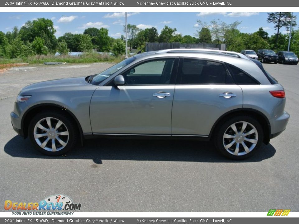 2004 Infiniti FX 45 AWD Diamond Graphite Gray Metallic / Willow Photo #3