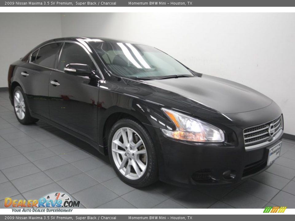 2009 Nissan Maxima 3.5 SV Premium Super Black / Charcoal Photo #10